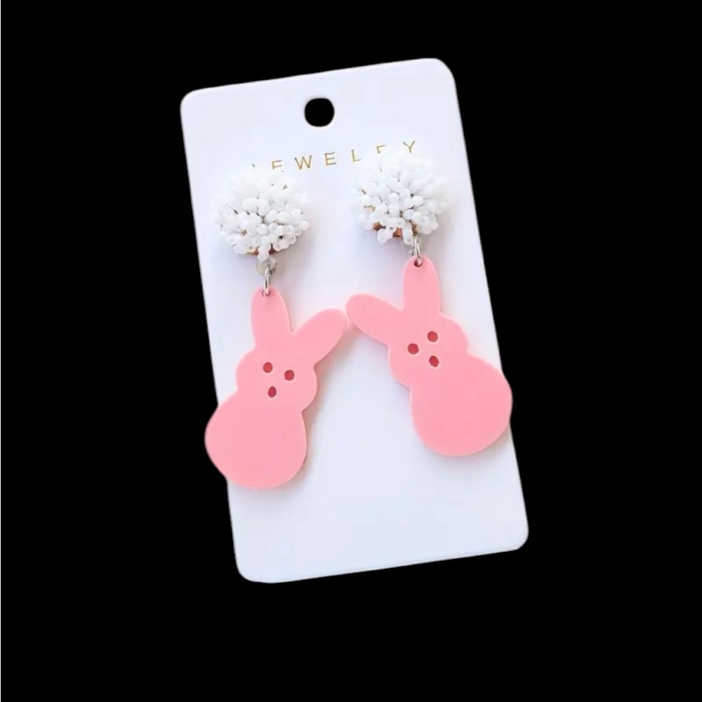 Easter Bunny‎ Acrylic Dangle Earrings – Fun & Festive Spring Jewelry for Easter